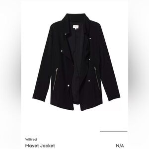 Aritzia Wilfred Black Mayet Crepe Moto
Jacket XXS NWOT